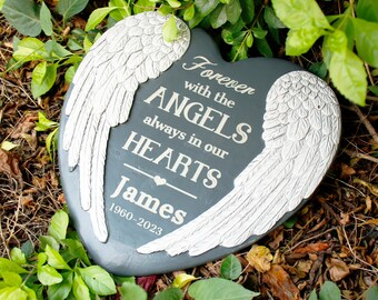 Pietra commemorativa personalizzata per animali domestici, lapide con cuore inciso, cane gatto coniglio