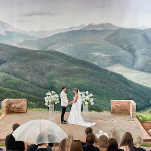 Custom Wedding Oil Portrait Painting,Commission Couples Painting on Canvas,Custom Wedding Ceremony Painting,Portrait from Photo,Wedding Gift
