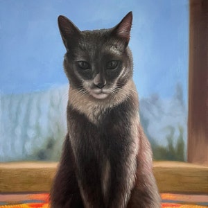 Cat Oil Painting from Photo, Custom Pet Portrait, Dog Canvas Painting, Commission Cat Portrait into Painting, Cat Lover Gift, Cat Mom Gift