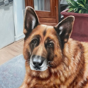 Custom Dog Portrait Painting, Oil Painting from Photo, Commission Pet Portrait, Cat Painting on Canvas, Hand Painted Portrait, Pet Loss Gift