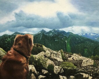 Custom Portrait, Painting Your Dog from Photo, Pet Loss Gifts, Portrait Dog Painting Canvas, Personalized Portrait Painting