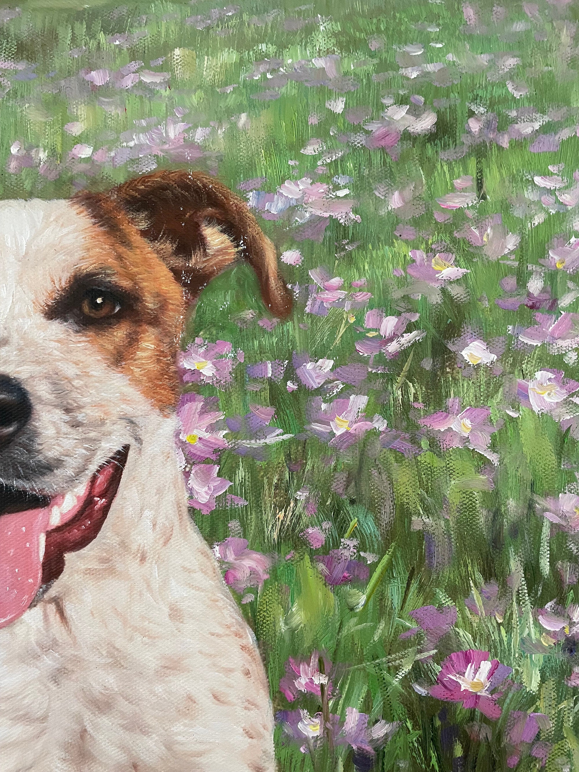 Custom Dog Portrait, Pet Portrait Painting on Canvas, Commission ...