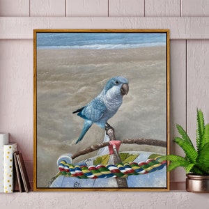 Bird Painting, Custom Bird Art, Personalized Pet Portrait Painting, Parrot Portrait, Bird Portrait on Canvas, Bird Lover Gift, Pet Loss Gift