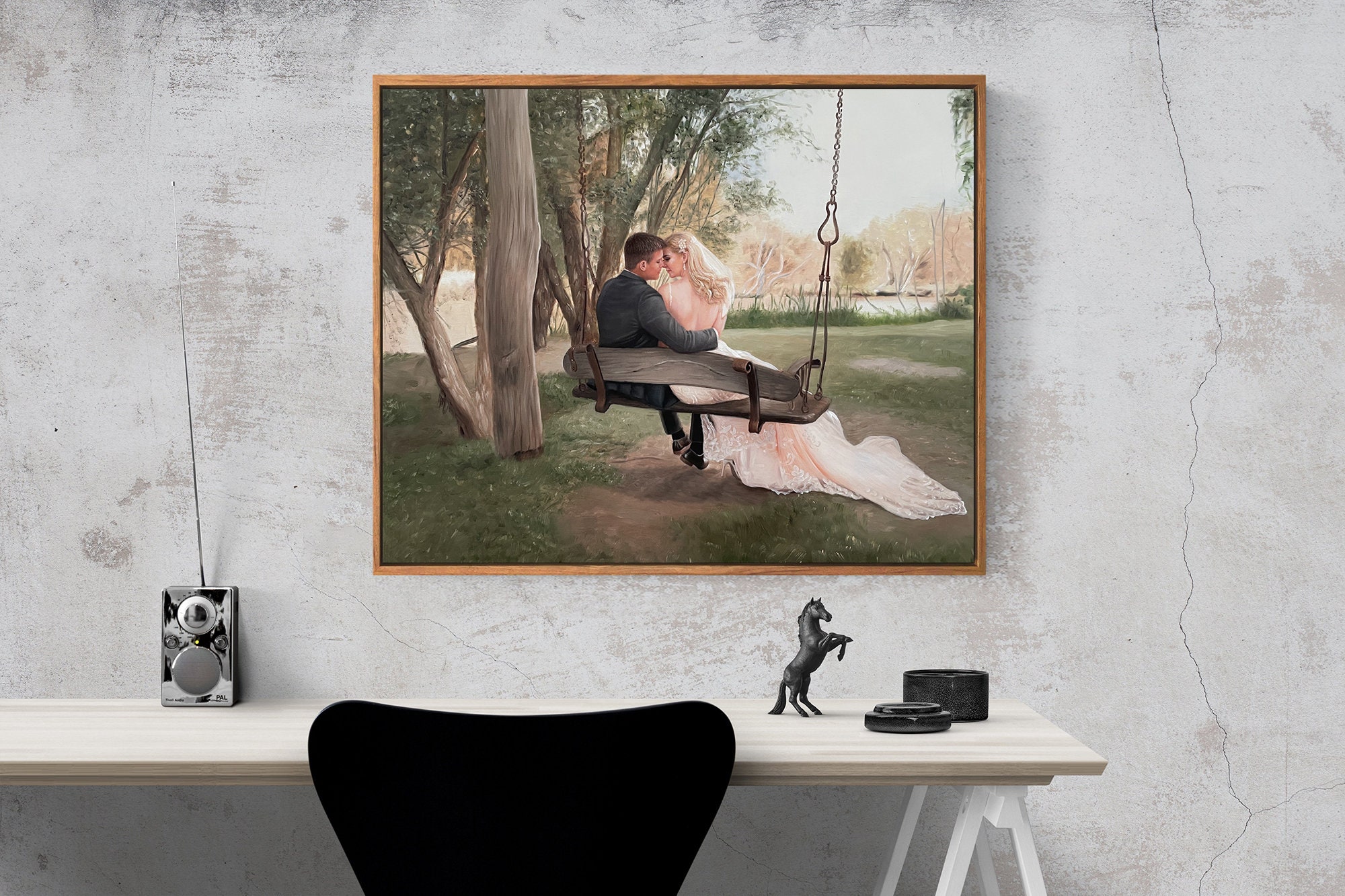 Custom Portrait from Photo, Framed Oil Painting Portrait, Custom Family Portrait, Personalized Wedding Gifts, Commission Painting from Photo