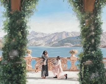 Custom Wedding Portrait from Photo, Personalized Couples Portrait on Canvas,Bridal Portrait,Bespoke Wedding Painting,Wedding Gift for Wife