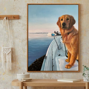 Framed Pet Painting,Hand Painted Dog Portrait,Oil Painting of Your Dog,Realistic Pet Portrait,Personalized Dog Gift, Pet  Loss Memorial Gift