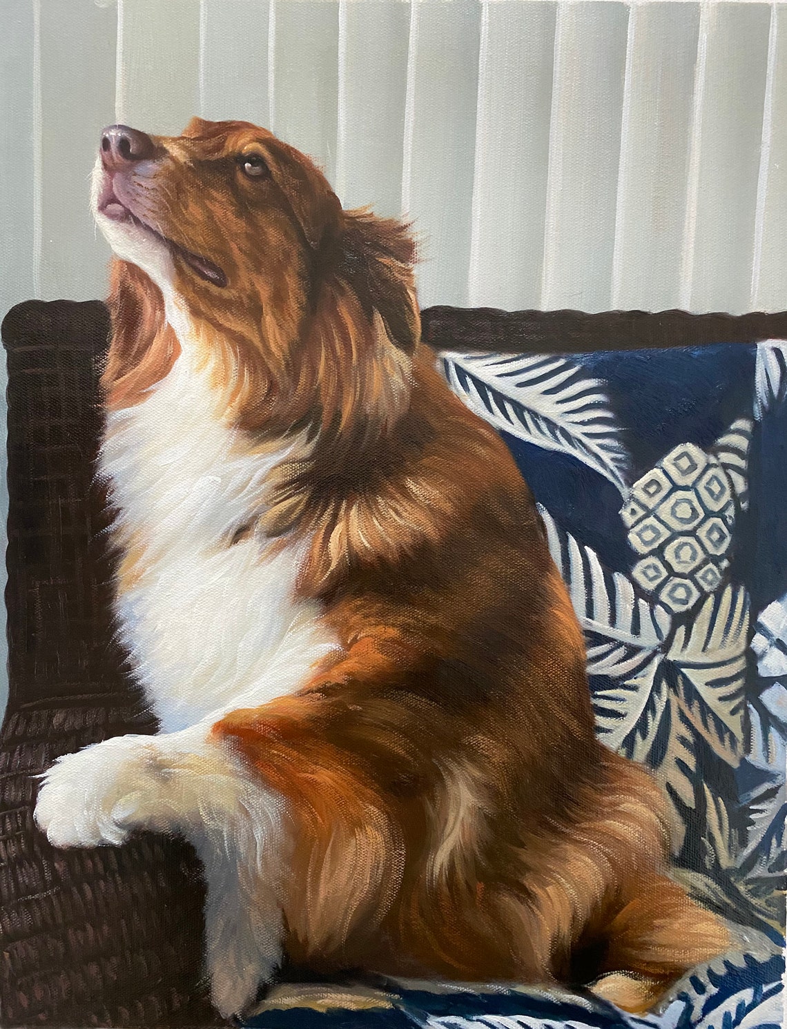 Personalized Dog Painting Custom Pet Portrait From Photo Cat Etsy