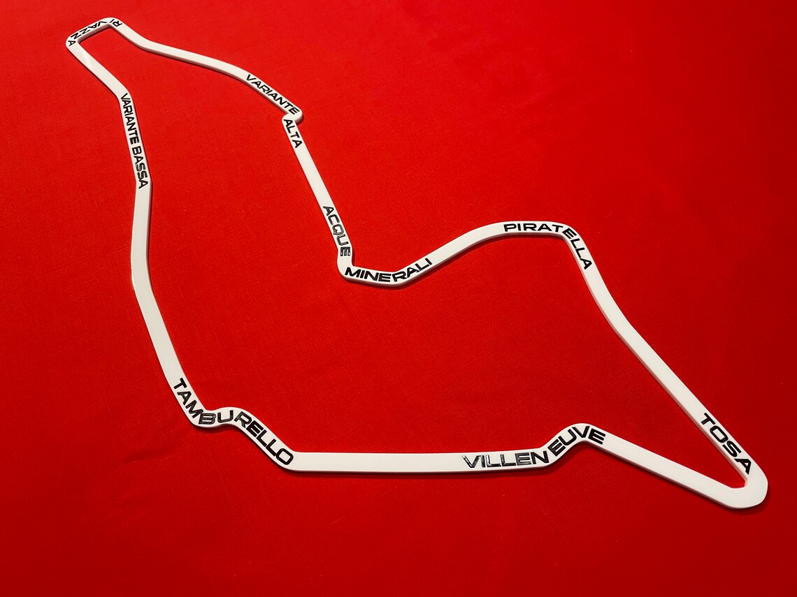 Track Art Imola With Corner Names Acrylic Artwork Etsy UK