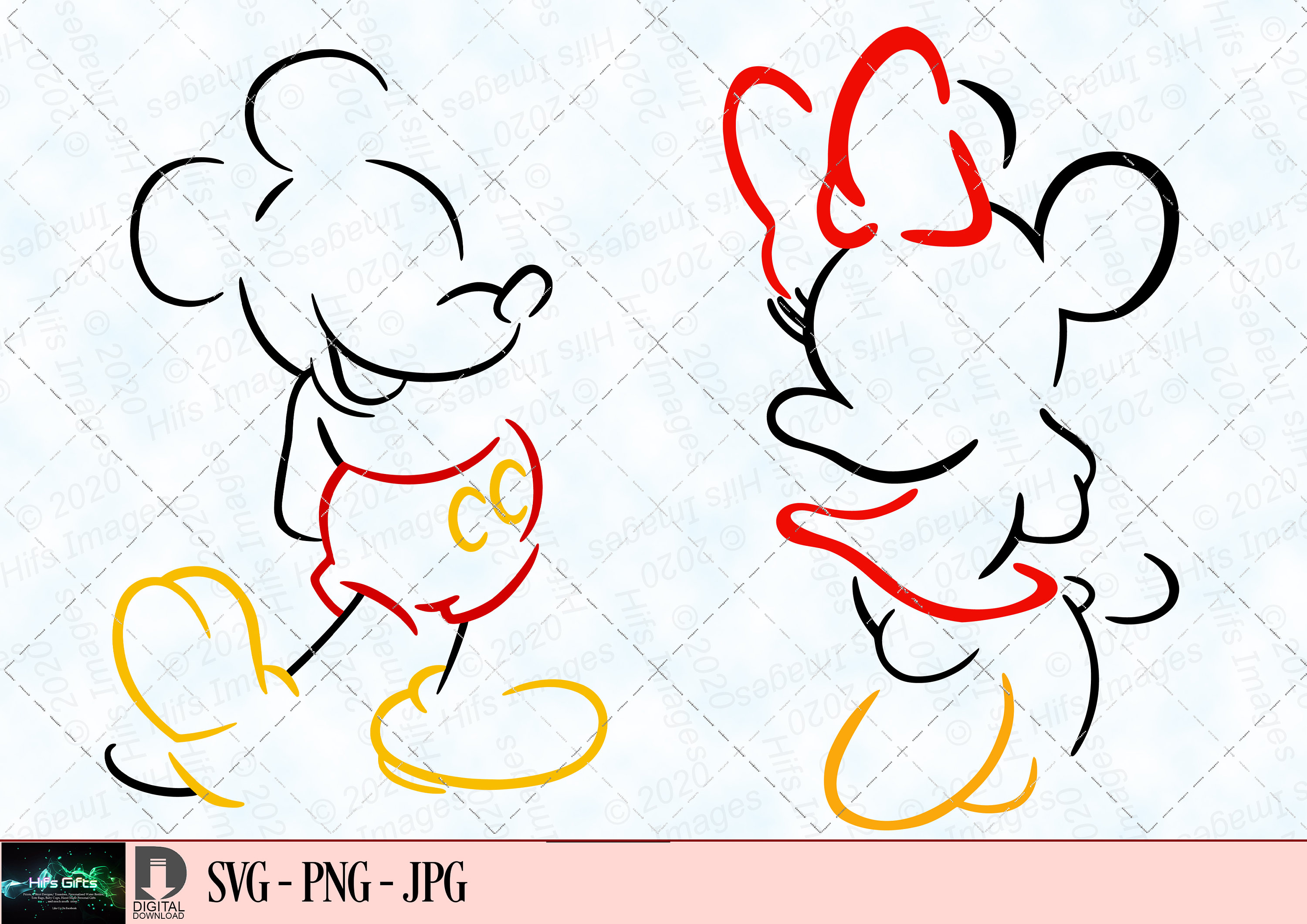 How To Draw Mickey Mouse And Minnie Mouse Together Step By Step
