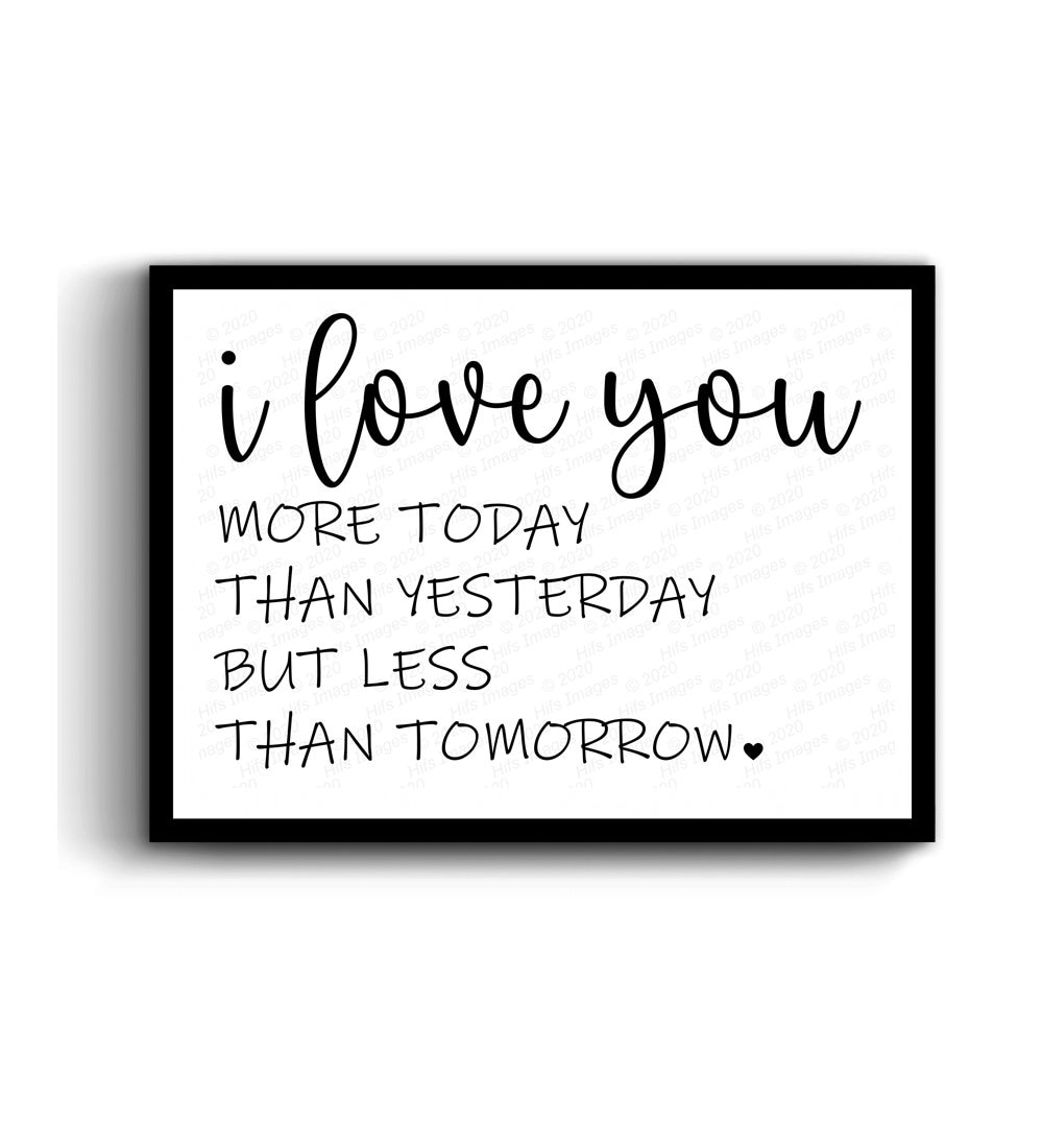 I love you more today than yesterday svg Valentines Day Svg Etsy