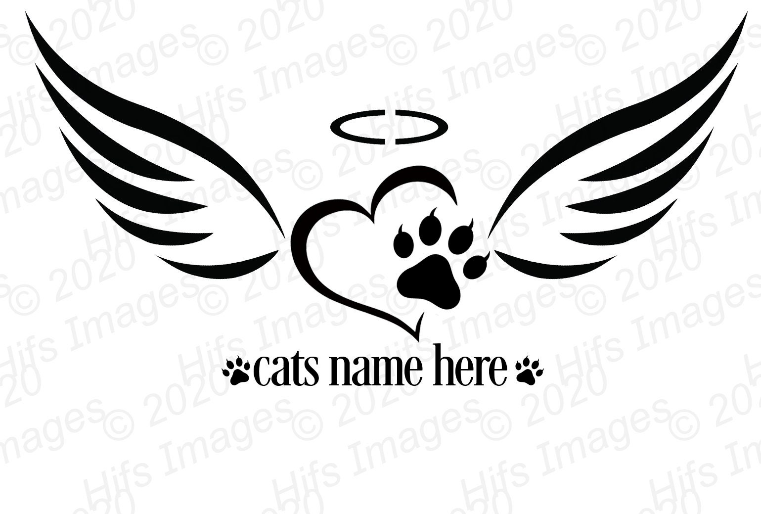 Pet Cat Memorial SVG Cat Losssvg Paw Print SVG Pet Etsy UK