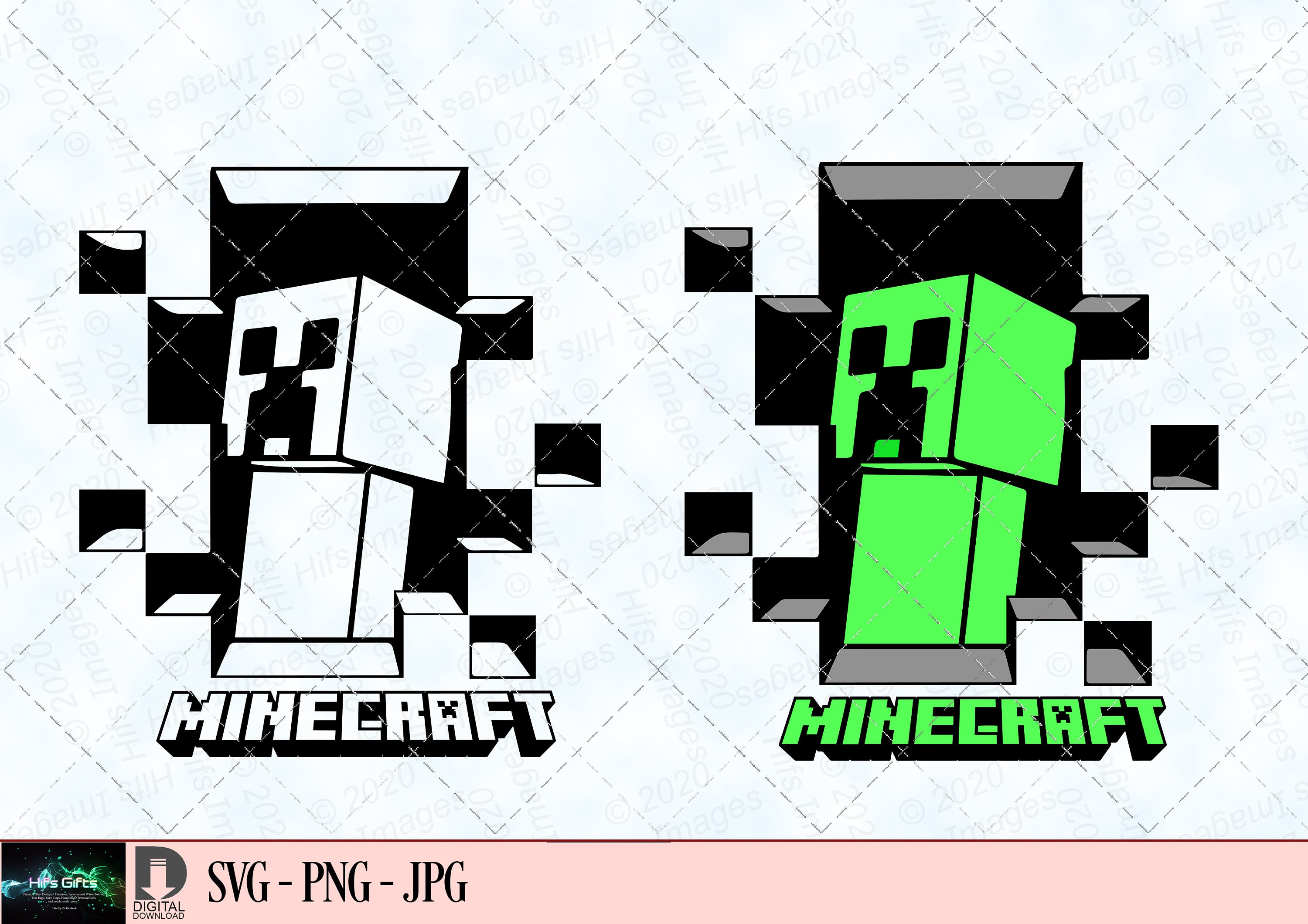 Creeper Minecraft Svg/ Creeper Cricut File/ Creeper Layered 