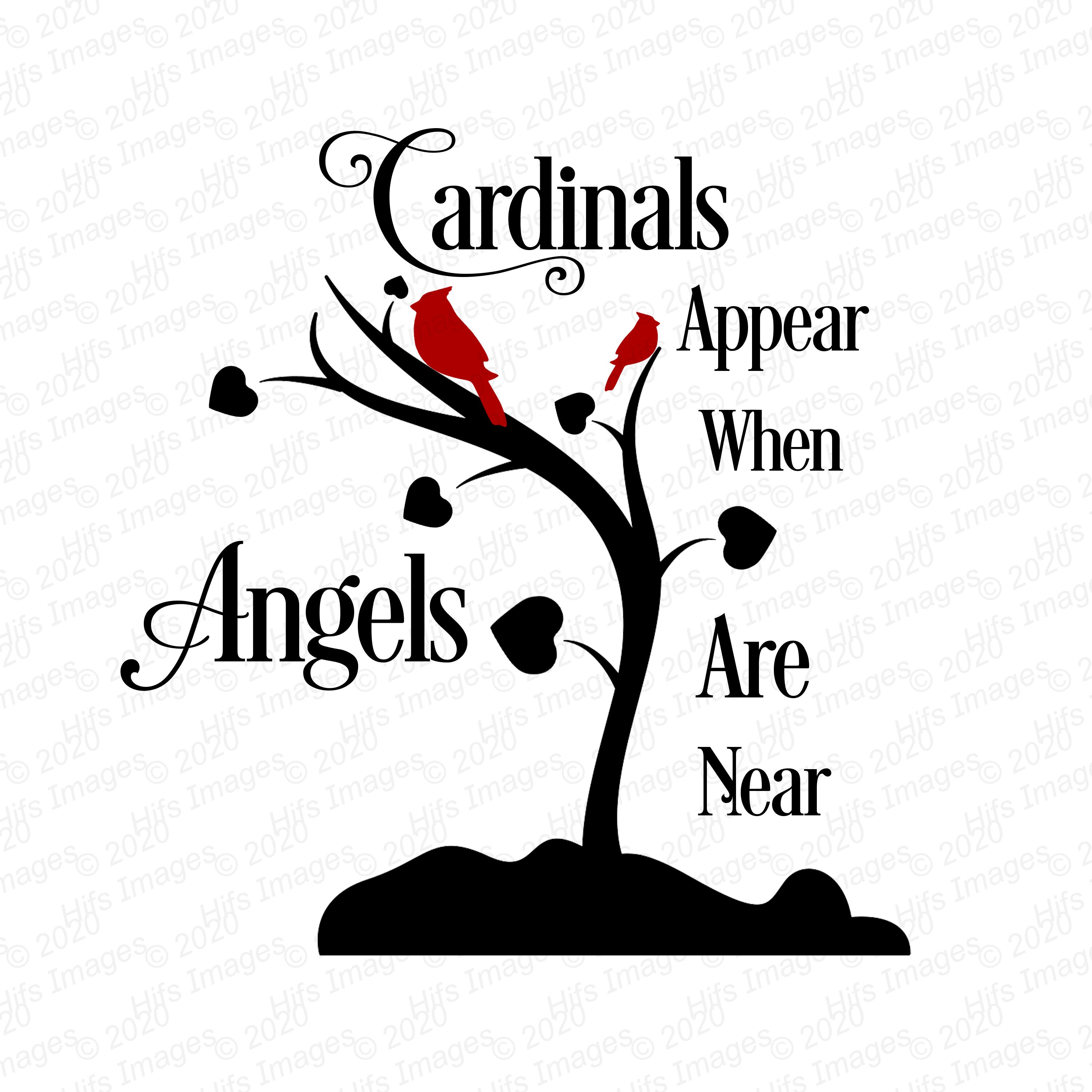 Cardinals Appear When Angels Are Near Svg Clipart Red Etsy | Images and