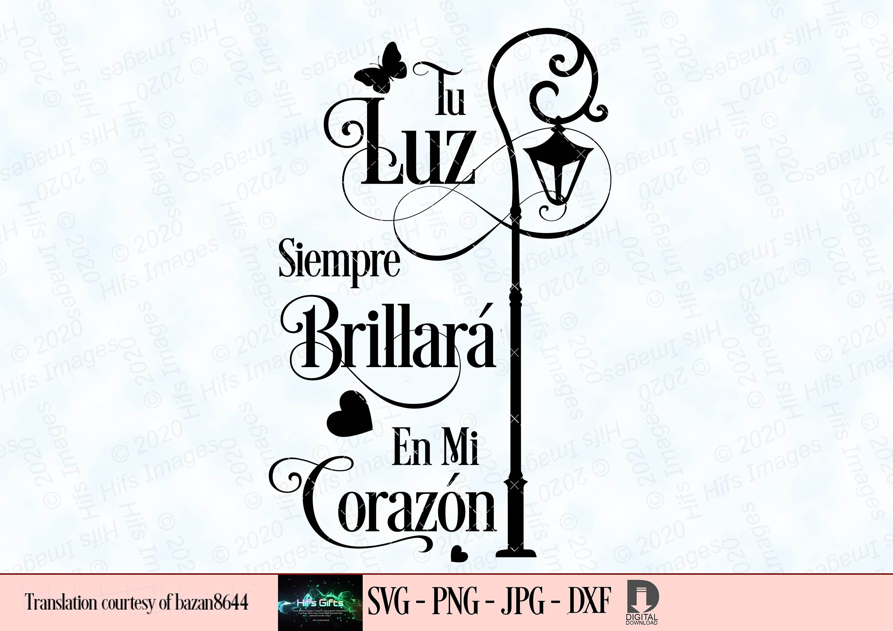 Tu luz siempre brillará español svg tu luz siempre brillará Etsy España