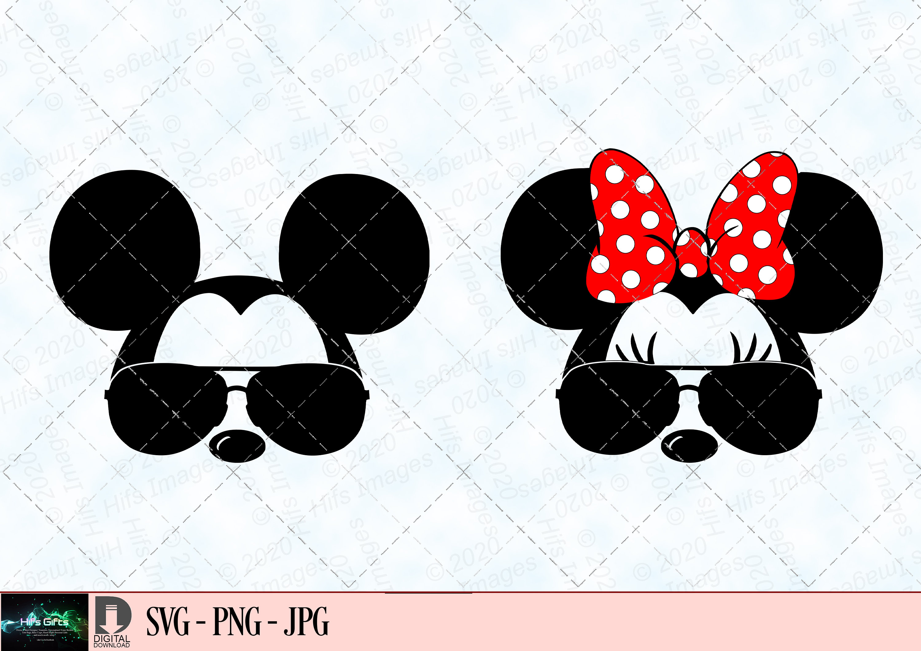 mickey and minnie heads together