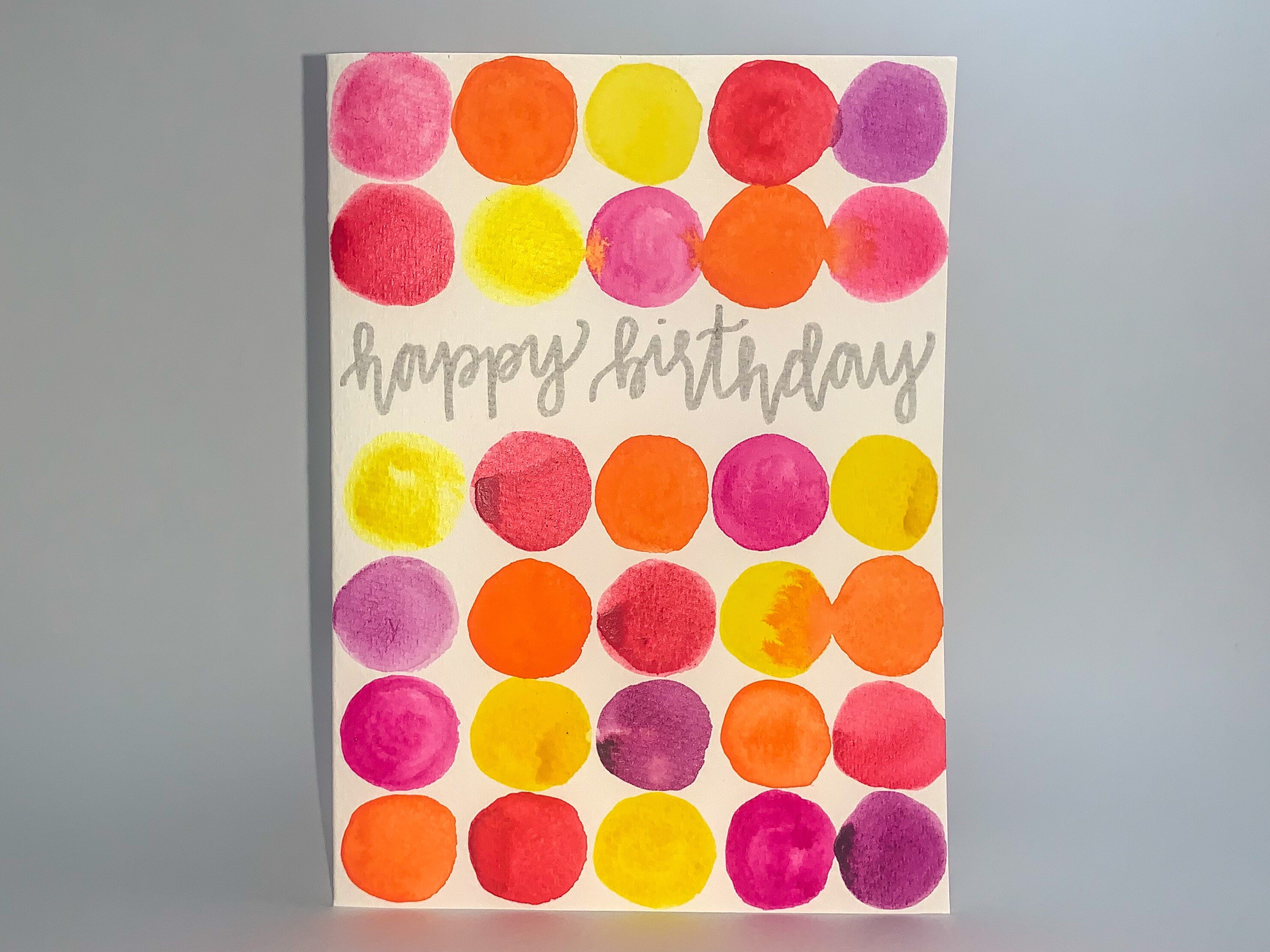CUSTOM Set of 4 Handpainted Cards Abstract Etsy