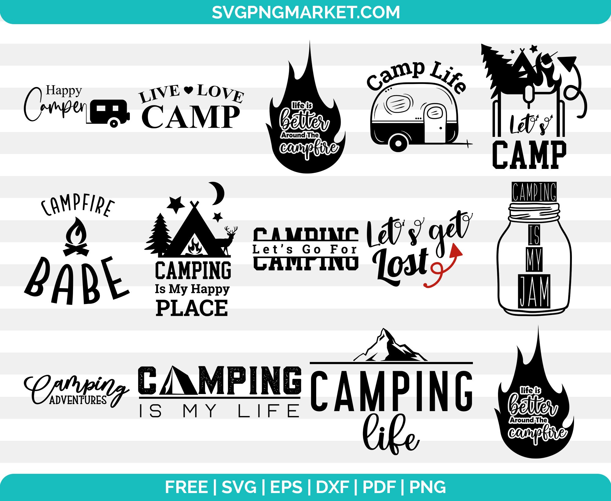 Free Happy Camper SVG Files for Cricut Pin by tonja on a- cricut svgs