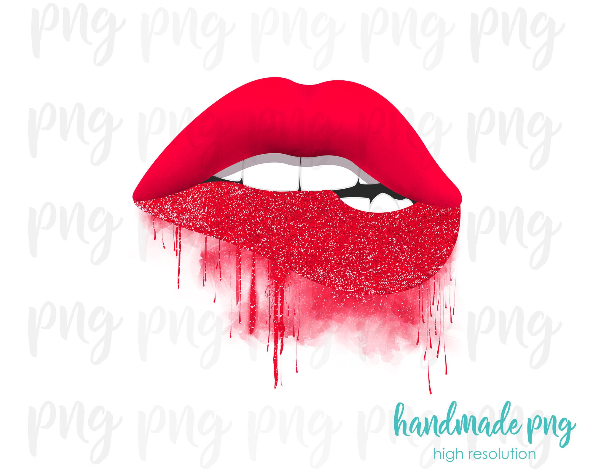 Download Red Dripping Lips Png Glitter Lips Png Designs Sublimation Etsy