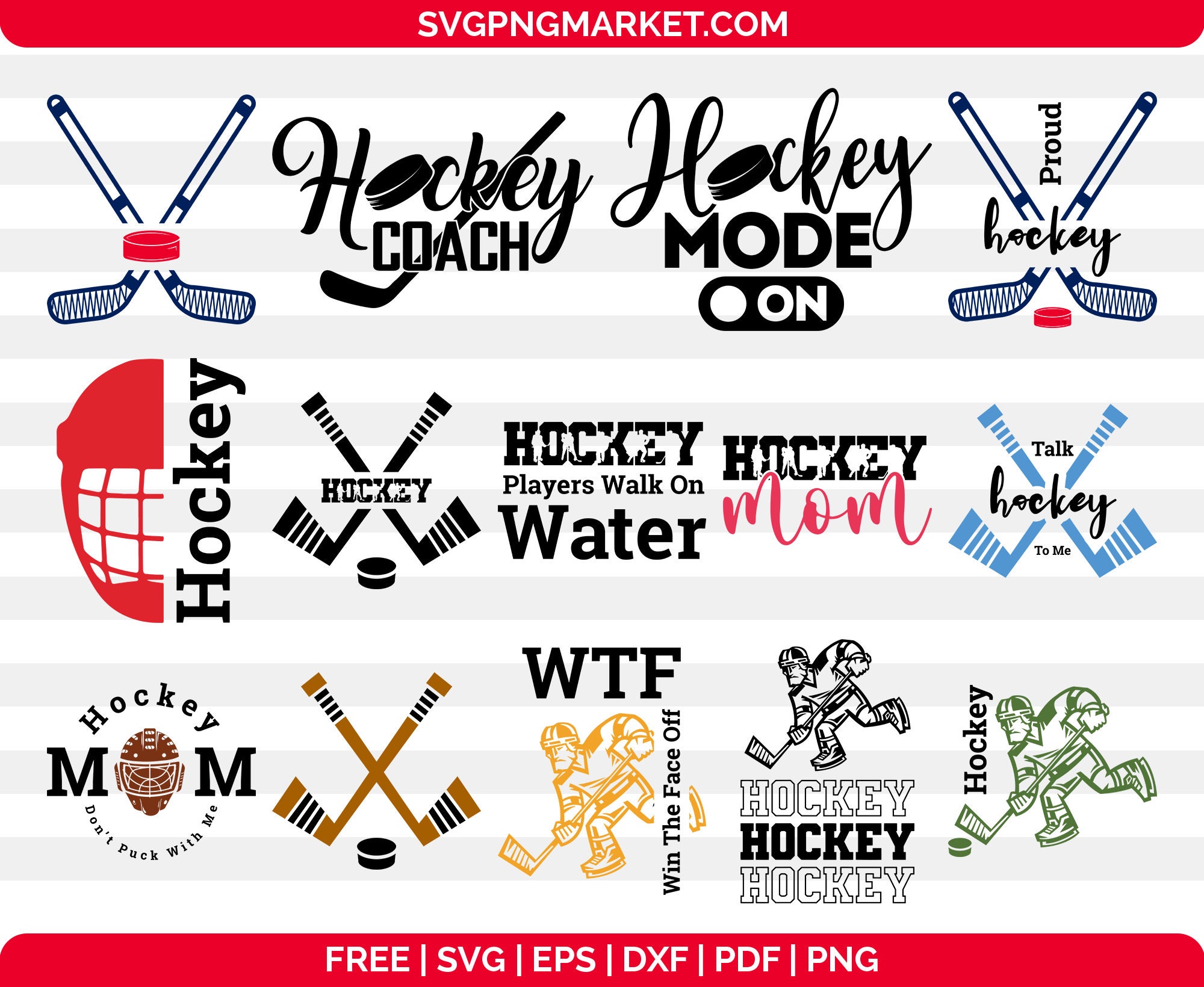Hockey Svg Bundle 25 Cricut Designs Hockey Mom Svg Etsy UK