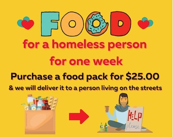 Shop for a Cause: Feed a Homeless Person for a Week * Help People In Need * Fight Hunger * Donate a Food Pack * Give Back