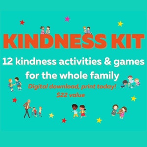 Pacchetto di attività e giochi sulla gentilezza per bambini * Ottimo per aule e feste * Parole crociate * Calendario della gentilezza e altro * Beneficenza