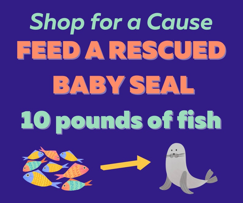 Shop for a Cause: Feed a Rescued Baby Seal 10 Pounds of Fish for a Healing Seal Pup Rescue Nonprofit 100% Charity image 1