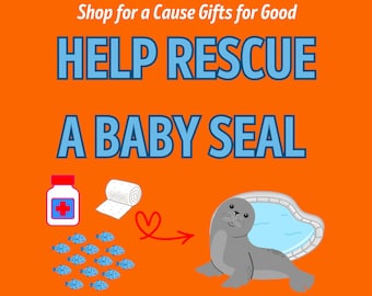 Help Rescue Rehabilitate Orphaned Injured SICK BABY SEAL * Includes Digital Certificate of Giving or Mail a Gift for Good Package * Charity
