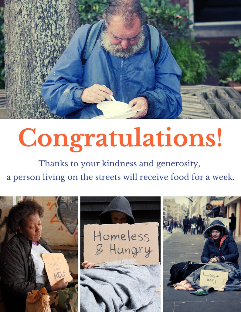 Shop for a Cause Feed a Homeless Person for a Week Help People in Need