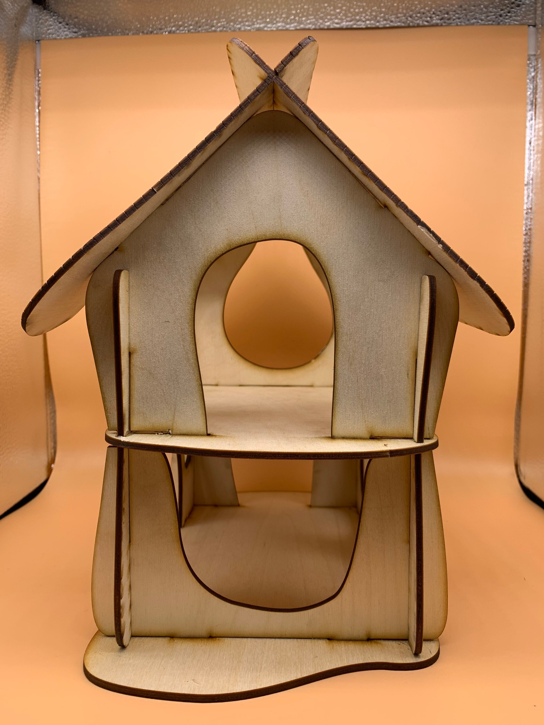 Two Storey Peg Doll House Etsy UK