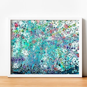 Fusione vibrante - Astrazione colorata dell'acquerello Pittura originale, arte murale moderna minimalista, arredamento contemporaneo, immagine per l'interno