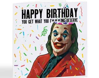 Joker Birthday Card Etsy