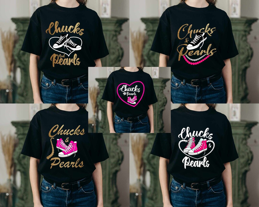 Bundle Chuck and Pearls SVG, Chuck Bundle Svg, Chuck and Pearls T-shirt