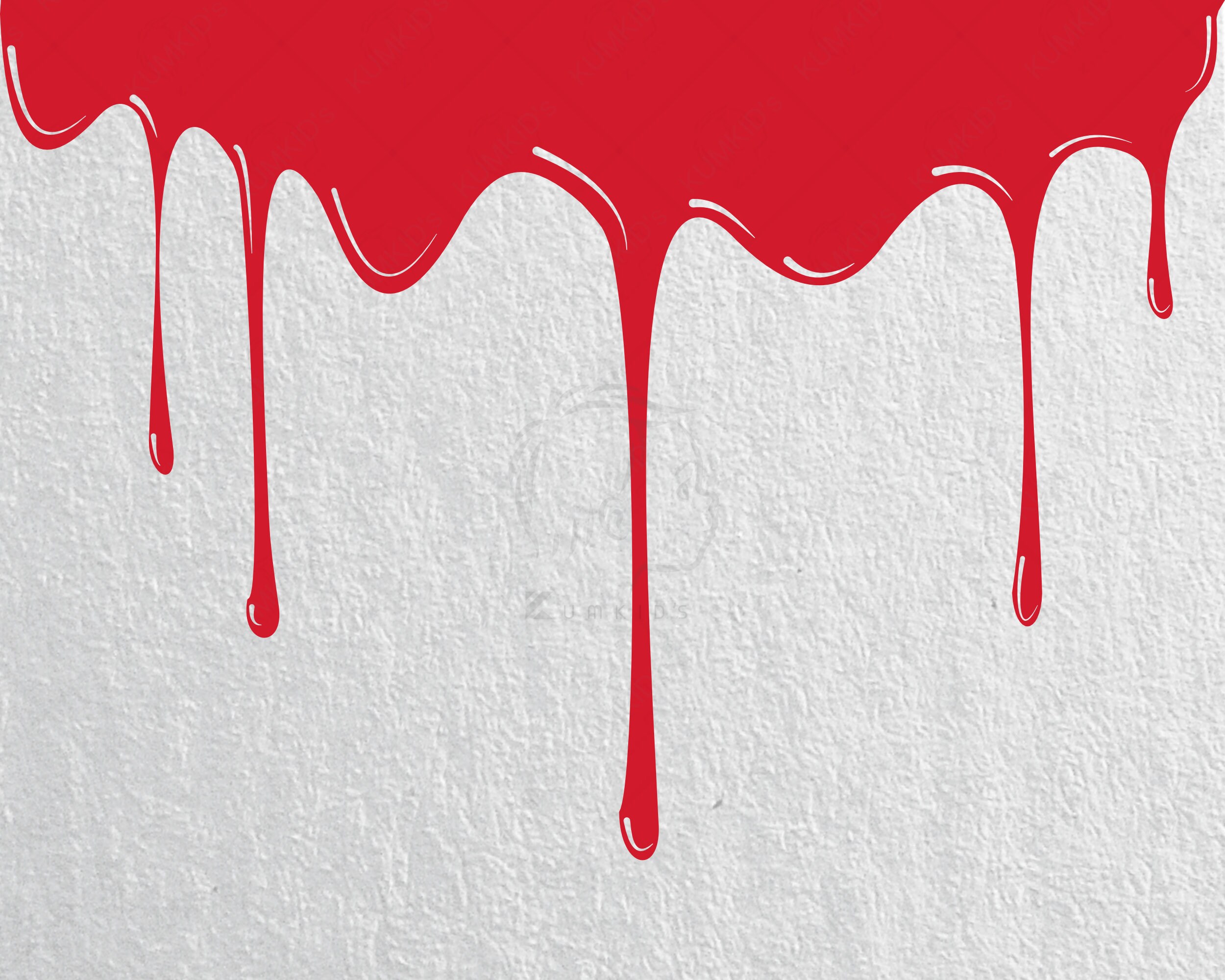 Blood Red Line Drip SVG Dripping Drop Cut Design Element Etsy