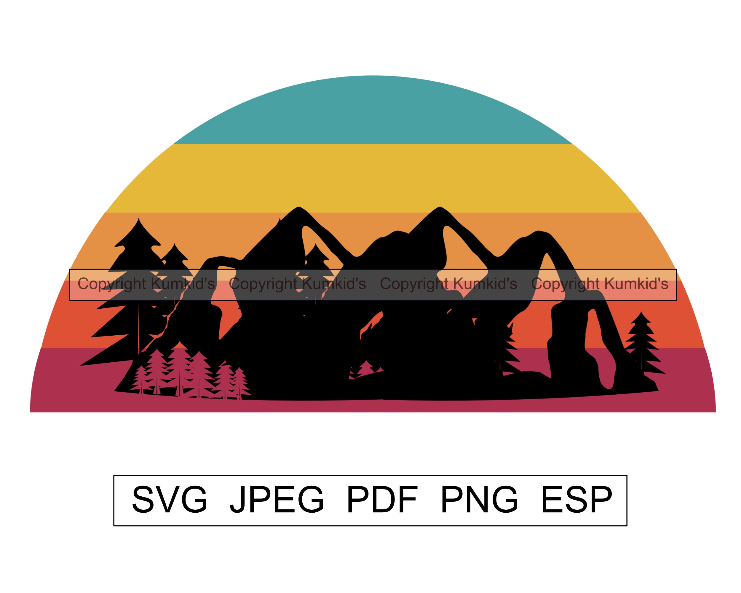 Free Free 157 Mountain Sunset Svg SVG PNG EPS DXF File