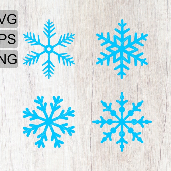 4 Snowflake Bunle Svg, 4 Snowflake Bundle, Flake Winter svg, Christmas svg, Winter svg, Christmas Snowflake svg, Silhouette Cut File