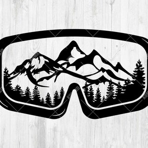 Snow Goggles Mountain SVG, Mountain Svg, Mountain Clipart, Snow Sports ...