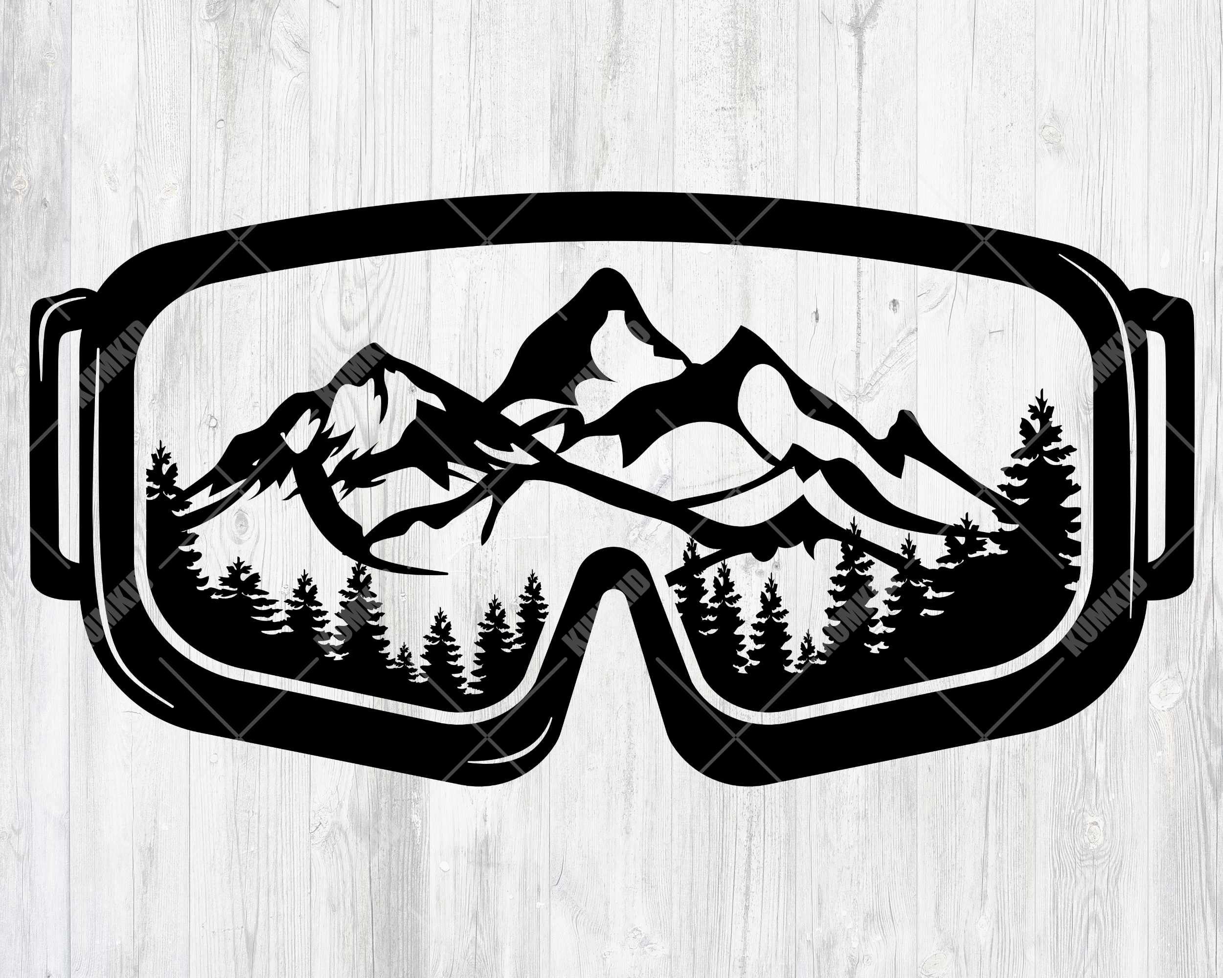 Snow Goggles Mountain SVG Mountain Svg Mountain Clipart Etsy Canada