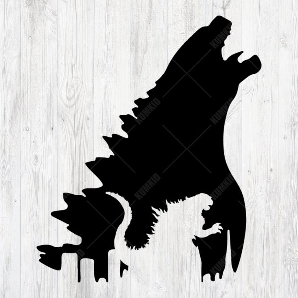 Godzilla SVG, Godzilla Silhouette, Godzilla Cut File, Godzilla Clip Art, Godzilla Vector, SVG files for Cricut, Monster SVG