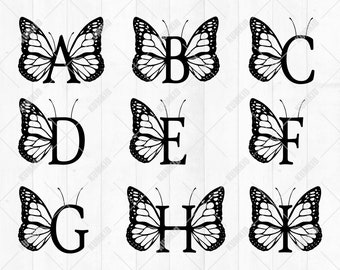 Butterfly Letter Etsy