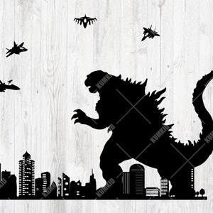 Godzilla SVG, Godzilla Silhouette, Godzilla Cut File, Godzilla Clip Art, Godzilla Vector, SVG files for Cricut, Monster SVG