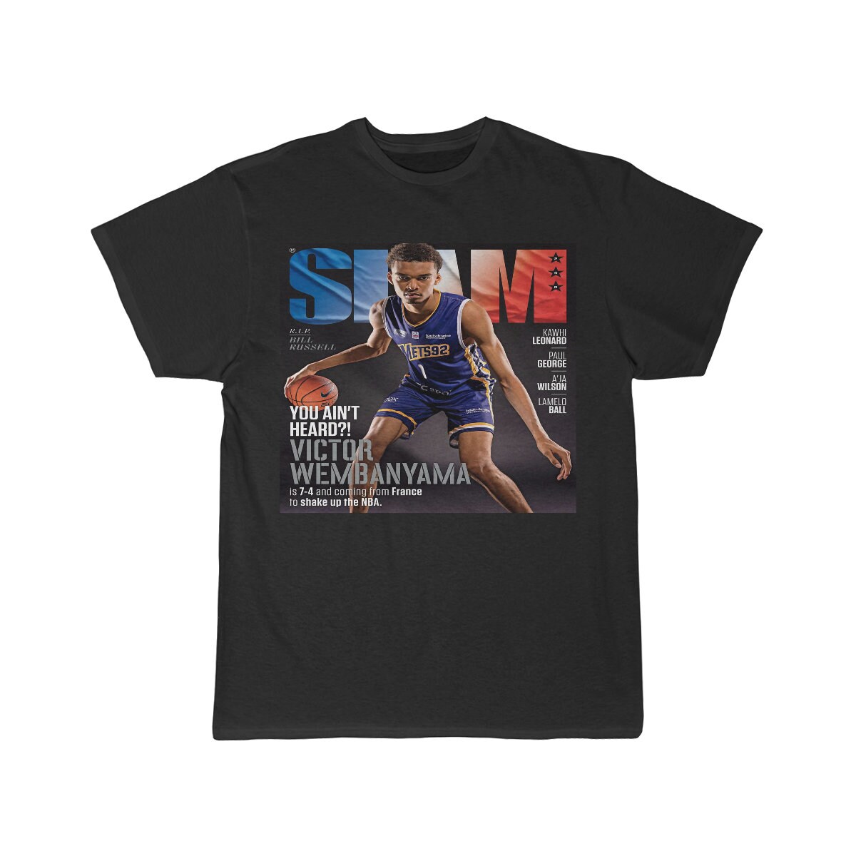 Victor Wembanyama Short Sleeve T-shirt NBA Player Shirt - Etsy