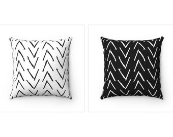 Black arrow cushion | Etsy Black and White Pillow Arrow Design