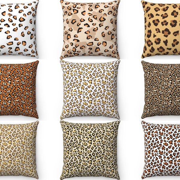 Cheetah Lumbar Pillow Etsy
