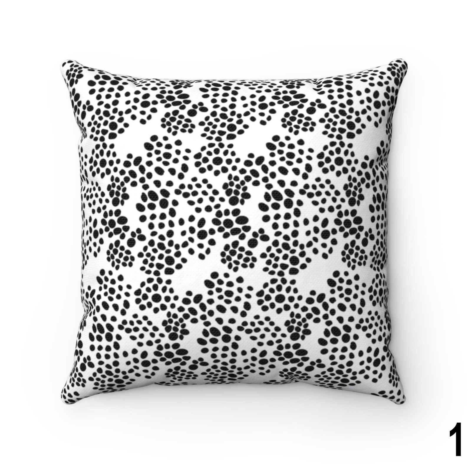 Black White Animal Print Throw Pillow Cover Dalmatian Pillow Etsy
