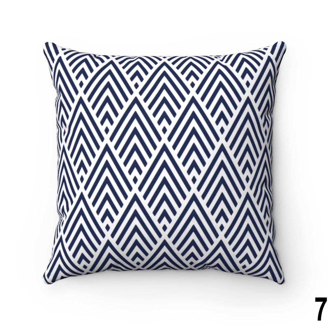 Navy Blue Throw Pillow Cover Fall Outdoor Pillow Spotted Etsy