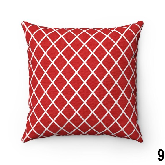Red White Christmas Pillow Check Plaid Throw Pillow Cover Outdoor Pillow Buffalo Pillow Gingham Cushion Case Lumberjack Euro Sham 26x26 Etsy Canada