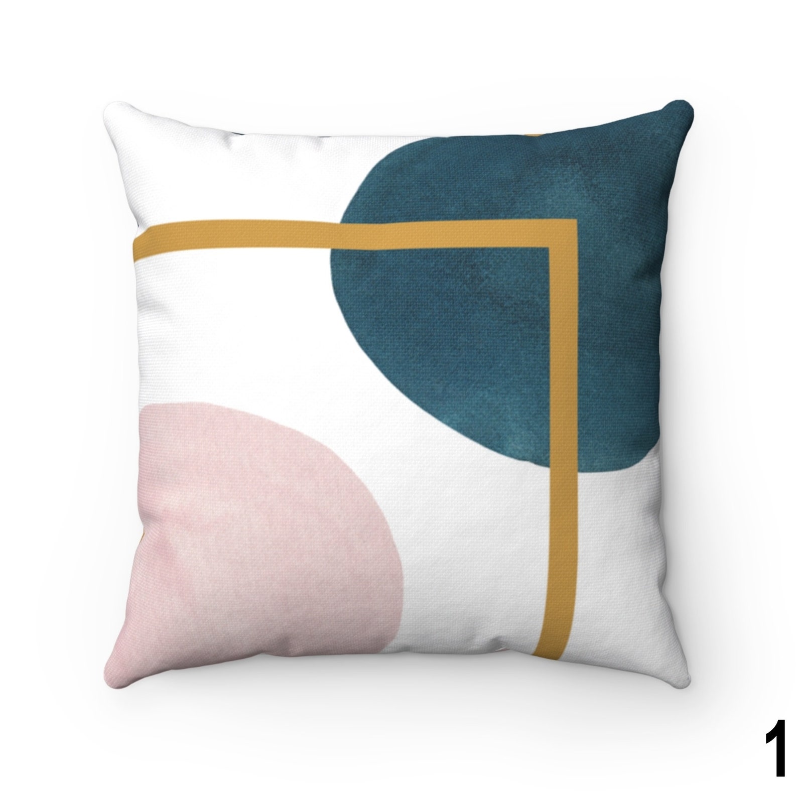 Abstract Modern Art Throw Pillow Cover Navy Blush Pink Rust Etsy