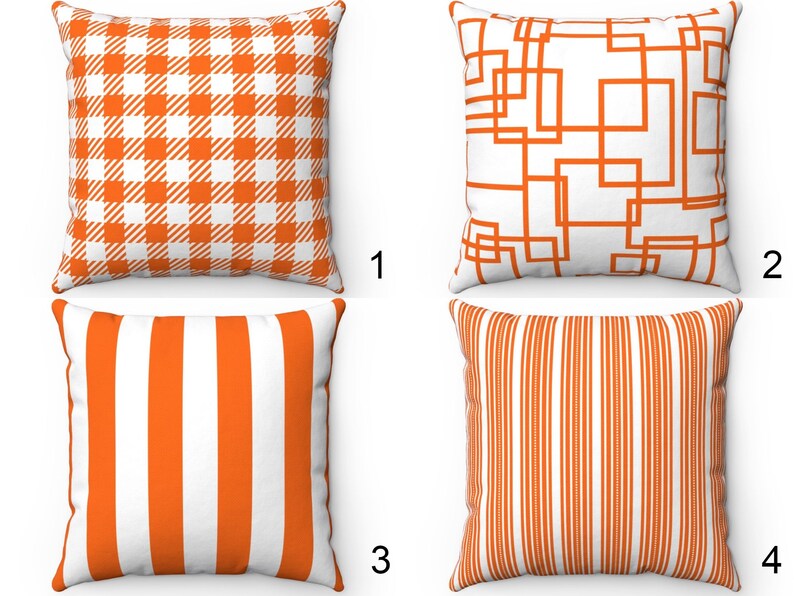 Outdoor Orange Fall Throw Pillow Cover Autumn Halloween Etsy Australia