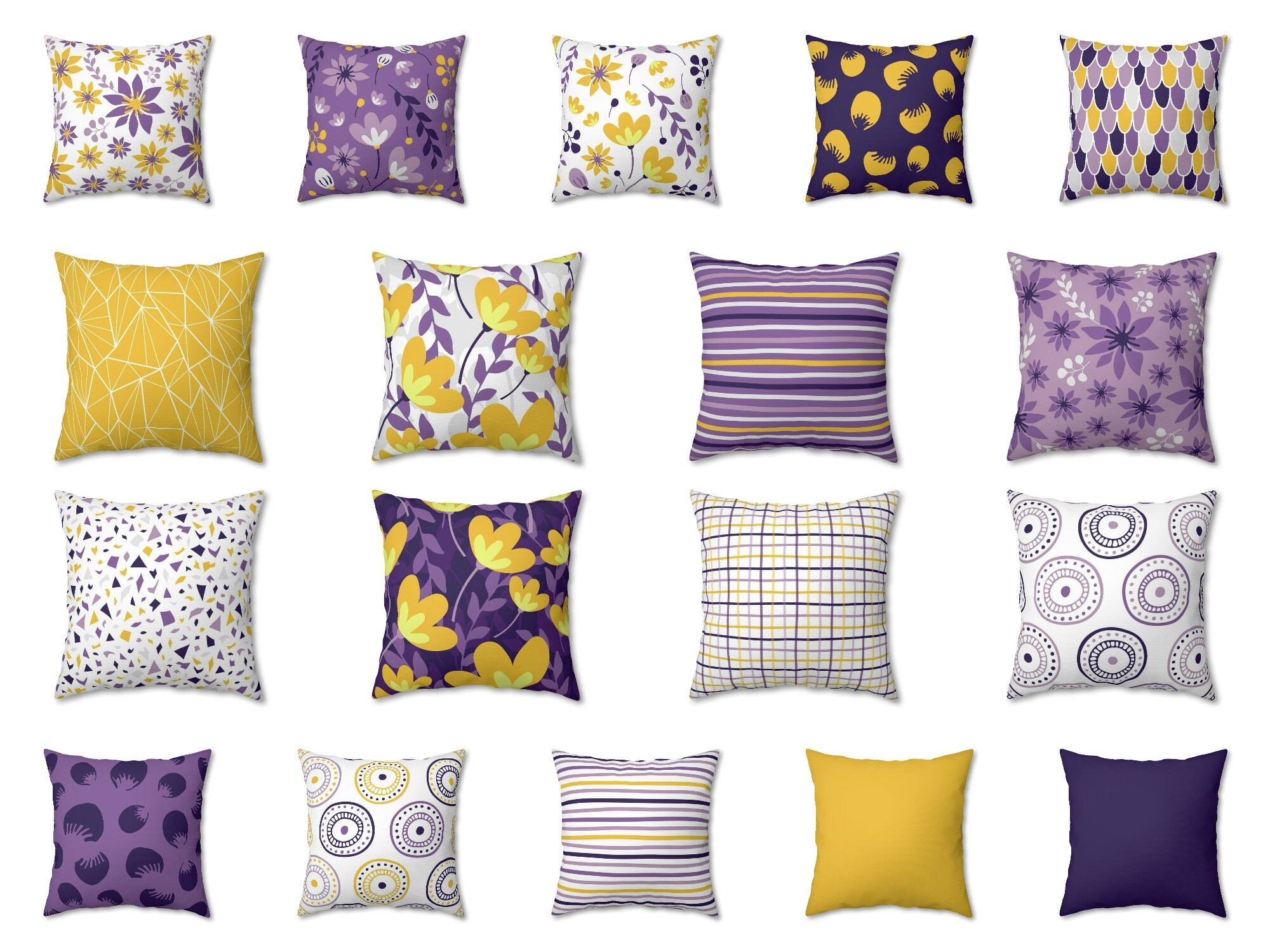 Navy and Purple Throw Pillows Etsy