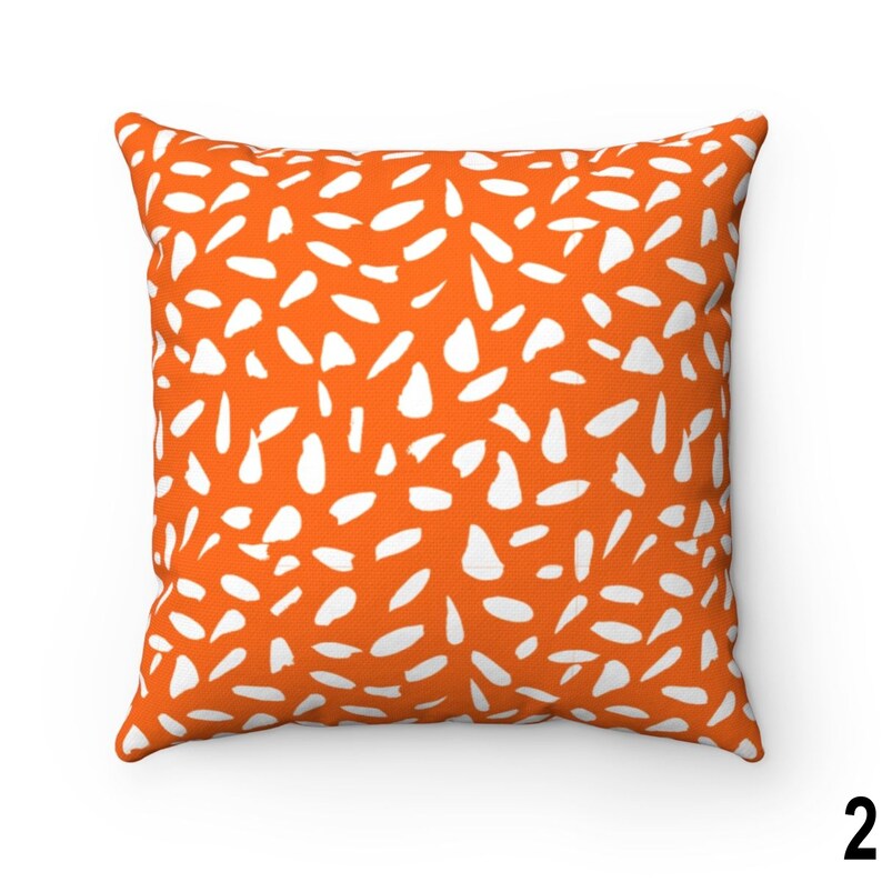 Orange Fall Outdoor Pillow Orange Leaf Throw Pillow Cover Etsy